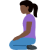 🧎🏿‍♀️ woman kneeling: dark skin tone display on Twitter